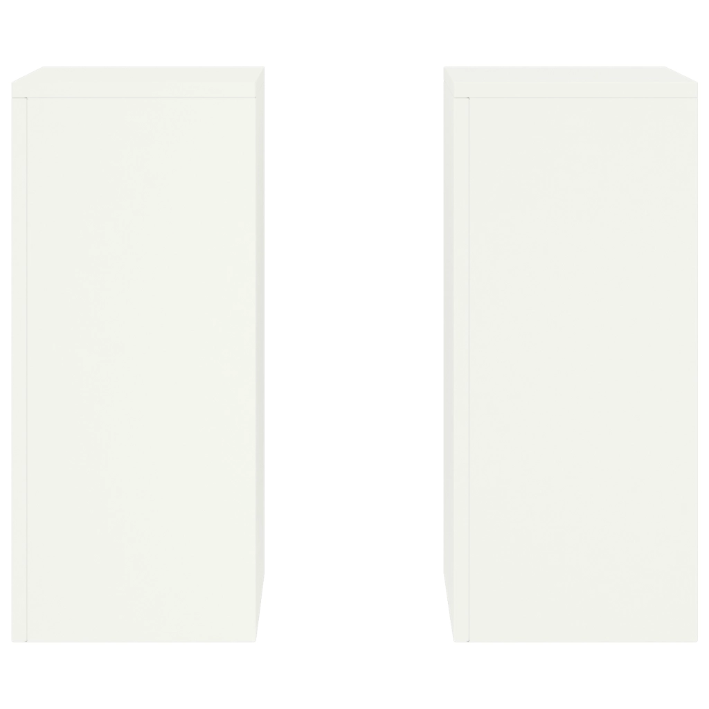 Set di 2 Supporti per Piante da Esterno in bianco, 24x24x55 cm, Acciaio