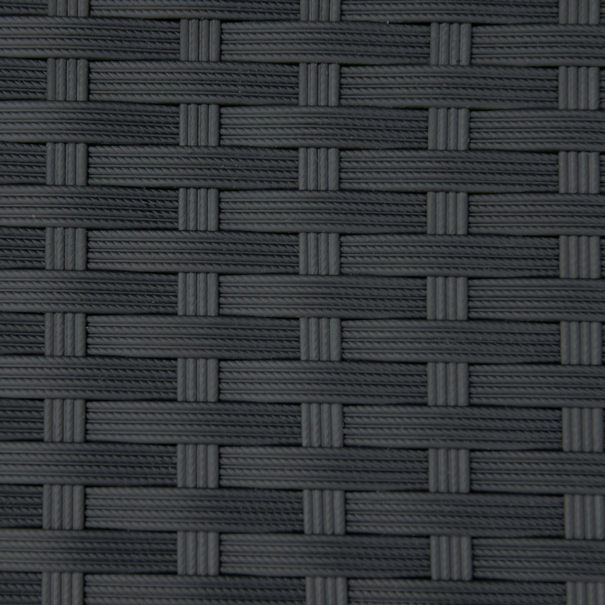 Tavolo da Giardino 80x80x74 cm in Alluminio e Plastica Nero e Color Legno