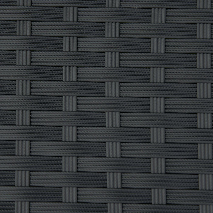 Tavolo da Giardino 80x80x74 cm in Alluminio e Plastica Nero e Color Legno