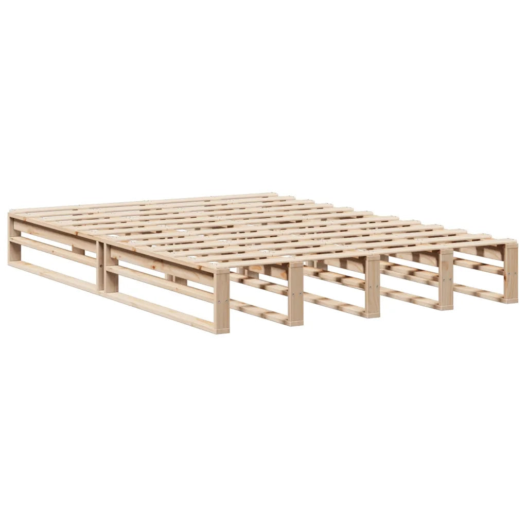 Letto Libreria senza Materasso 160x200 cm in Legno Massello