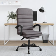 Poltrona da Ufficio Massaggiante Reclinabile Grigio Similpelle cod mxl 26401