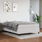 Struttura Letto a Rete a Molle-Giroletto Bianco 140x200 cm in Similpelle 591204