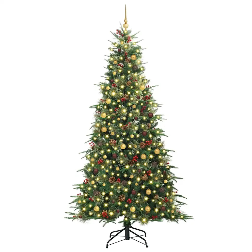 Albero di Natale Artificiale con Rami Pieghevoli Verde 240 cm 3397442