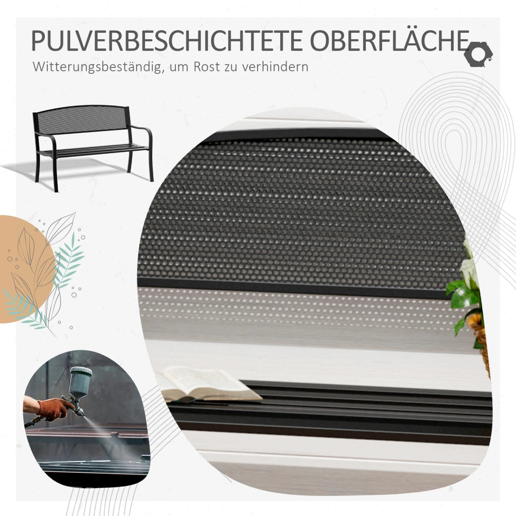 Panchina da Giardino ¨C zephmum ¨C Grigio Antracite 127x60x87 cm