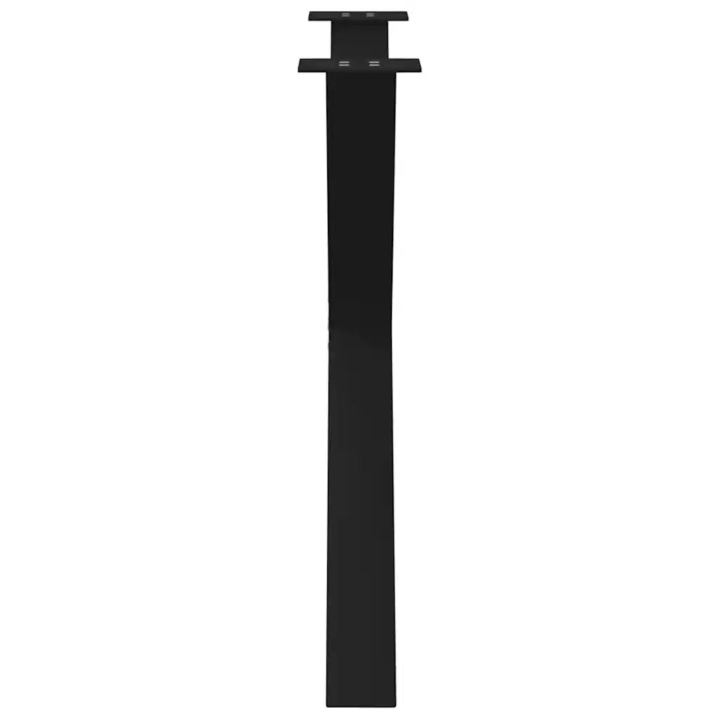 Gambe per tavolo da pranzo a forma di X 3 pz nere 90x(72-73) cm in acciaio 4012996