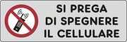 Adesivo Si prega di spegnere il Cellulare no Phone 15CMx5CM