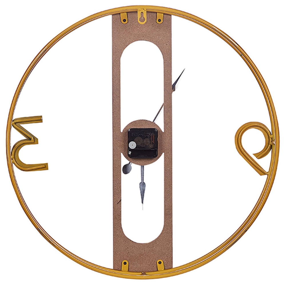 Orologio da Parete Marrone MDF ø 50 cm Effetto Legno Rustico Interni Cucina Camera da Letto Soggiorno