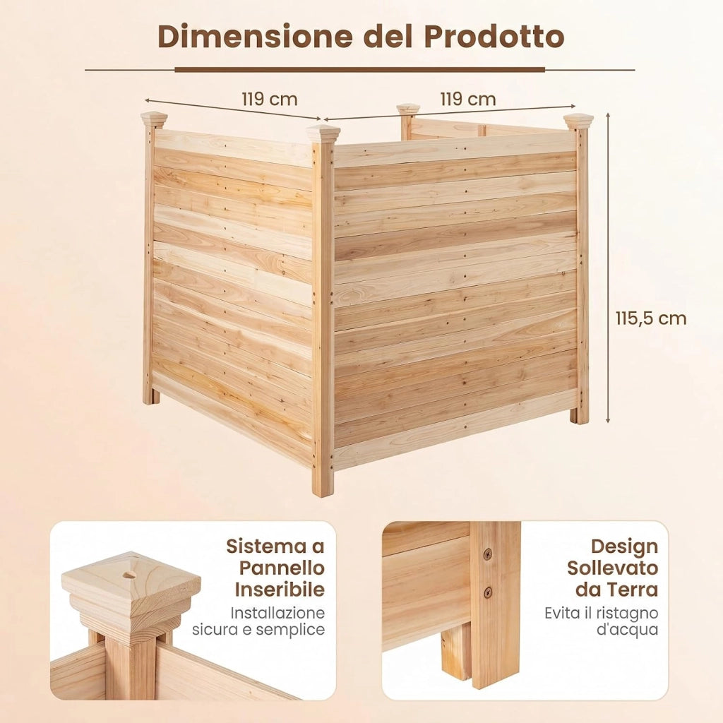 Recinzione Giardino, Recinto da Esterno a 3 Pannelli in Legno Massello, Schermo Ventilato Copri Bidoni, Condizionatore e Attrezzature, per Terrzza e Cortile, Naturale