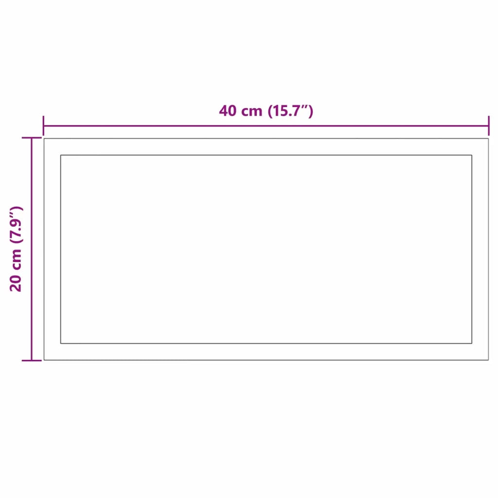 Specchio da bagno LED Trasparente 40 x 20 cm vetro temperato 42045810