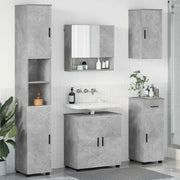 Set di mobili per il bagno con cassetto 5 pcs Grigio cemento