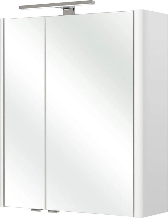 Specchio Decorativo in Legno Bianco Liscio 200 x 600 x 700 cm - Quickset 359