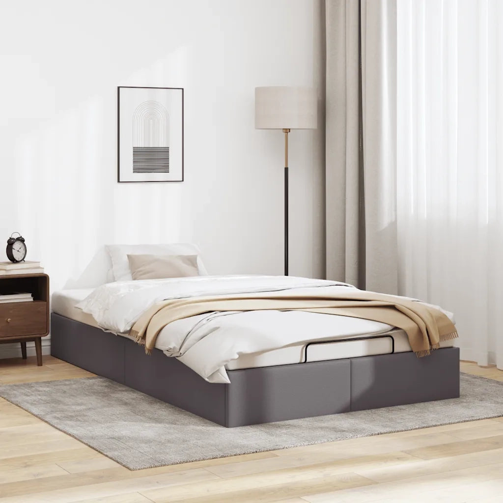 Struttura Letto Pouf senza Materasso 120x200 cm Similpelle 3310797