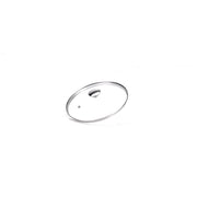 COPERCHIO VETRO E ACCIAIO ?ALLEGRO INOX? Ø cm. 18  - MONETA