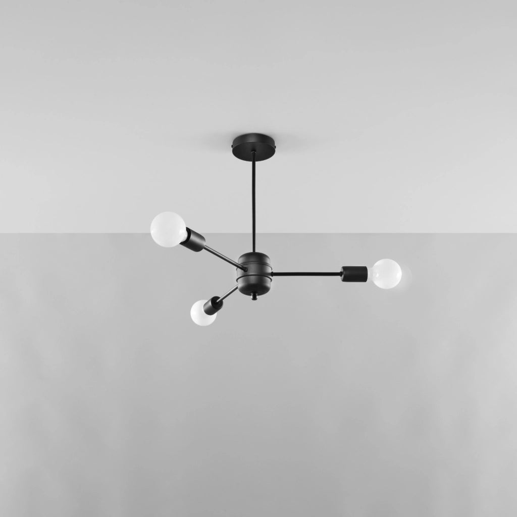 Lampadario LANGO 3 nero