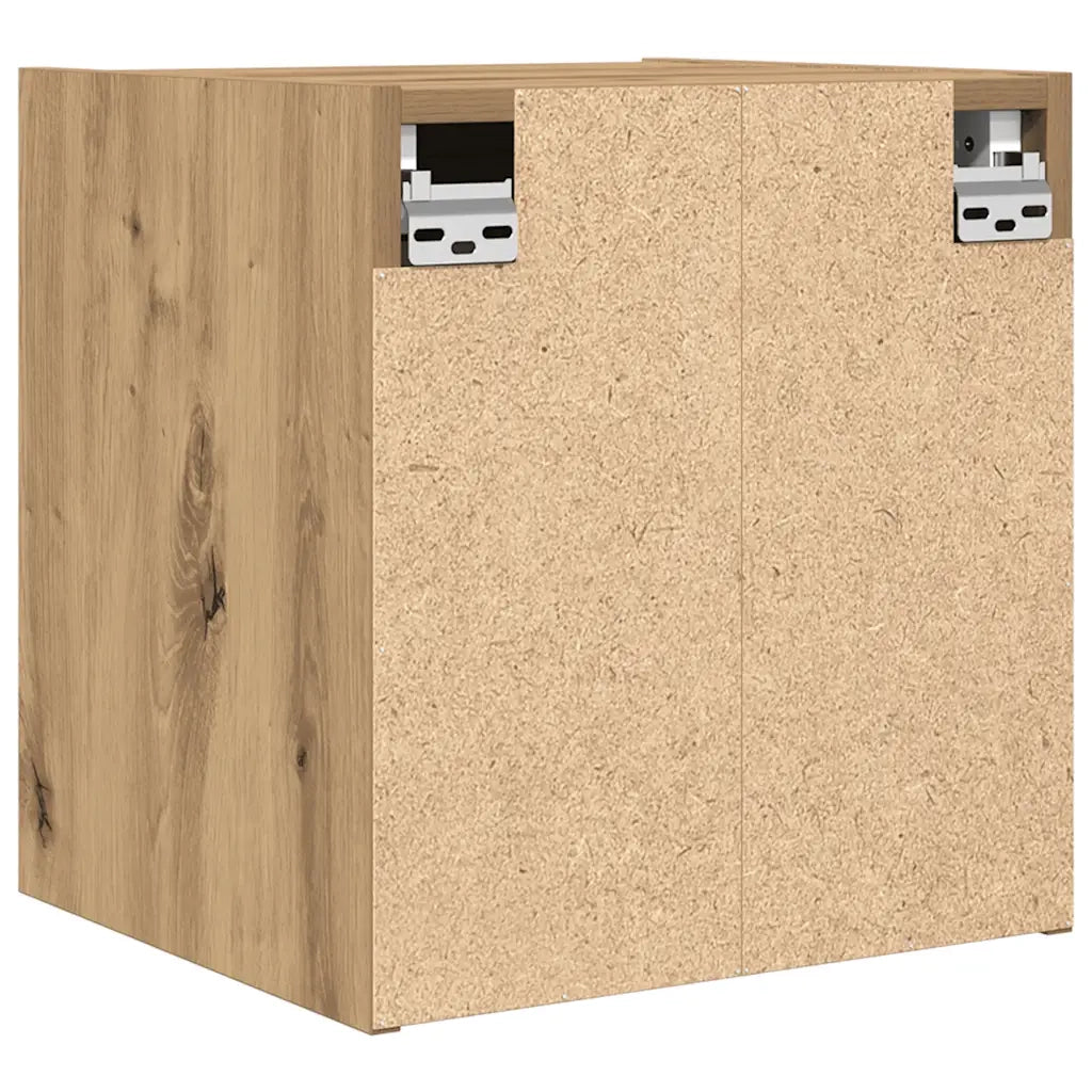 Comodini a Muro 2 pz-Set di 2 Tavolino da notte Rovere Artigianale 38x34x40 cm