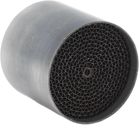 Filtro Antiparticolato Plus - Silenziatore Uscita Catalitico Riduce Rumore Acciaio Inossidabile per Motociclo (53 * 50mm) con Fissaggio Universale