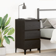 Comodino  Nero Rovere 40x35x70 cm Legno ingegnerizzato