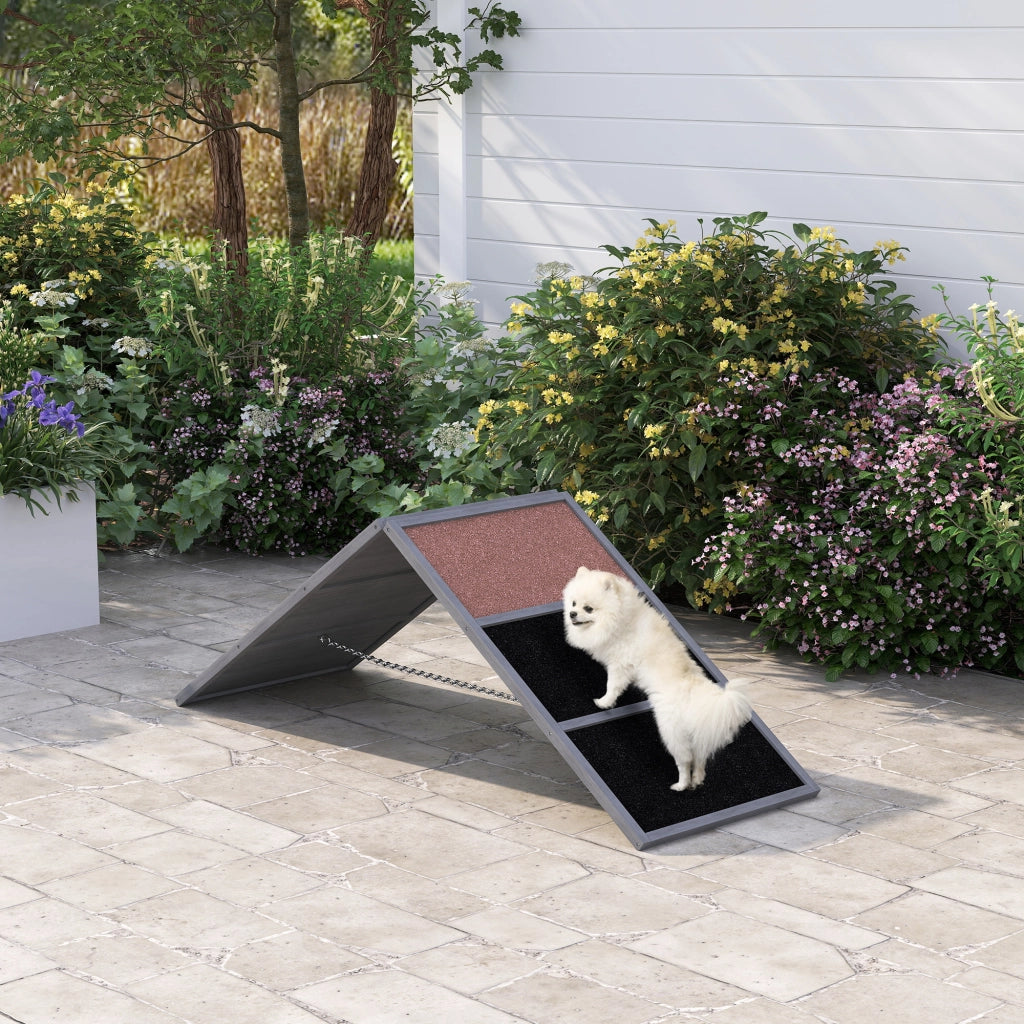Attrezzatura Agilit¨¤ per Cani Rampe ¨C zephmum ¨C Grigio 173x59x66 cm