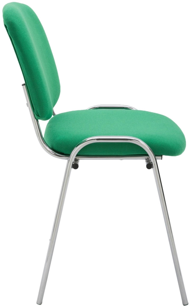 Sedia ospite impilabile KEN in tessuto verde