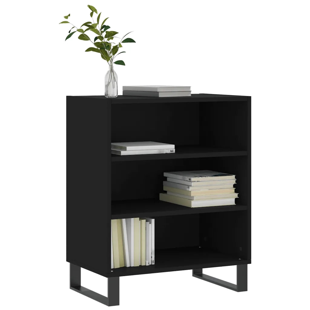 Credenza | Madia | Buffet da pranzo | Armadio da pranzo Nera 57x35x70 cm in Legno Multistrato