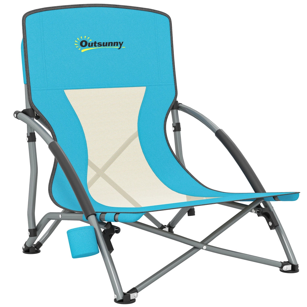 Sedia da spiaggia pieghevole ¨C zephmum ¨C blu 58x55x62 cm