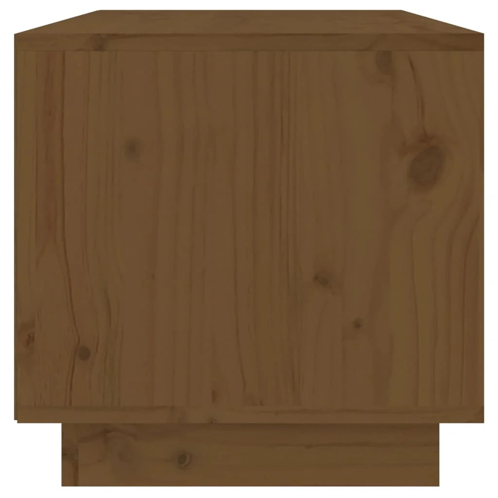 Mobile TV multimediale mensola TV credenza TV sala da pranzo soggiorno camera da letto color miele 60 x 35 x 35 cm legno di pino massiccio marrone 02_0027711