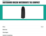 Zak per skateboard con materiali impermeabili - opzionabile per la ripiegatura - adatto per skateboard fino a 85,5 cm - compatta - ideale come regalo per gli appassionati di skateboard - materiale: canapa/nylon - modello per skateboard