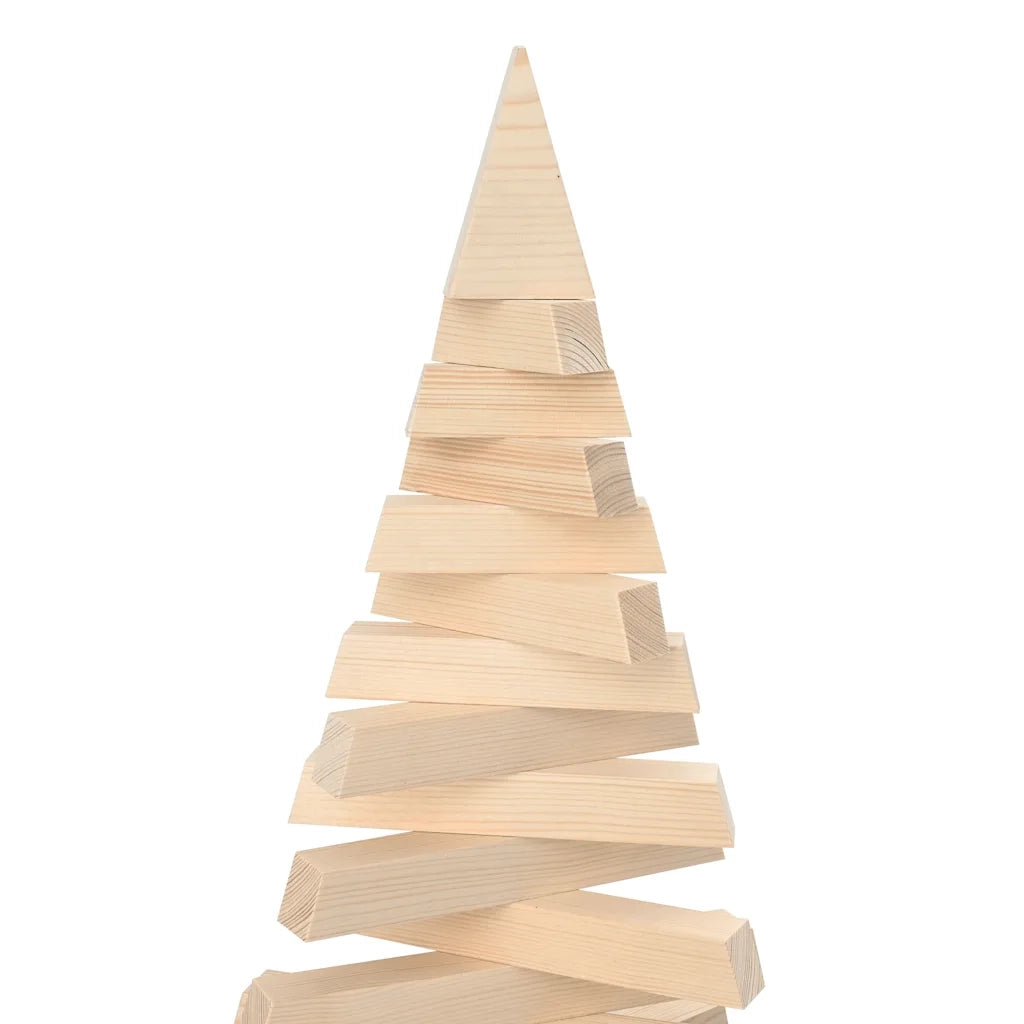 Albero di Natale Decorativo in Legno 180 cm Legno Massello Pino