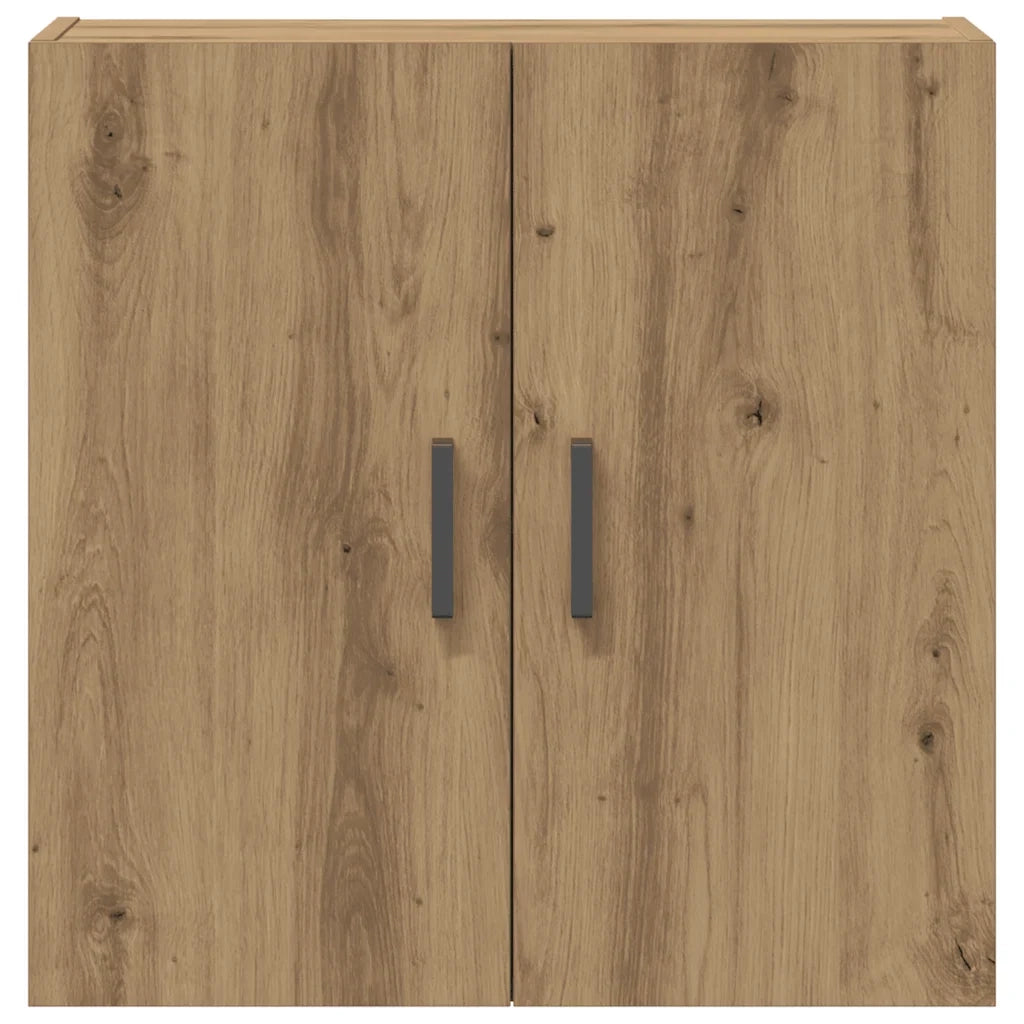 Mobiletto a muro funzionale dal design pulito 60 x 31 x 60 cm realizzato in legno di rovere multistrato finitura artigianale 02_0051137