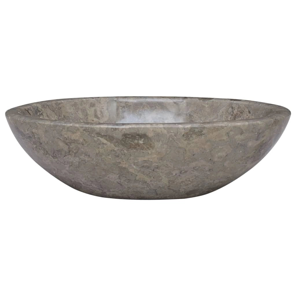 Lavandino da bagno lavabo da appoggio lavabo da WC lavabo da bagno lavabo da interno 53 x 40 cm marmo grigio 02_0002817