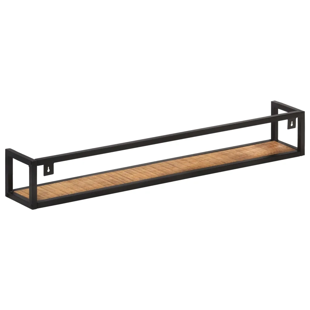 Mensole a Muro 2 pz 120 cm in Legno di Mango Grezzo 320673