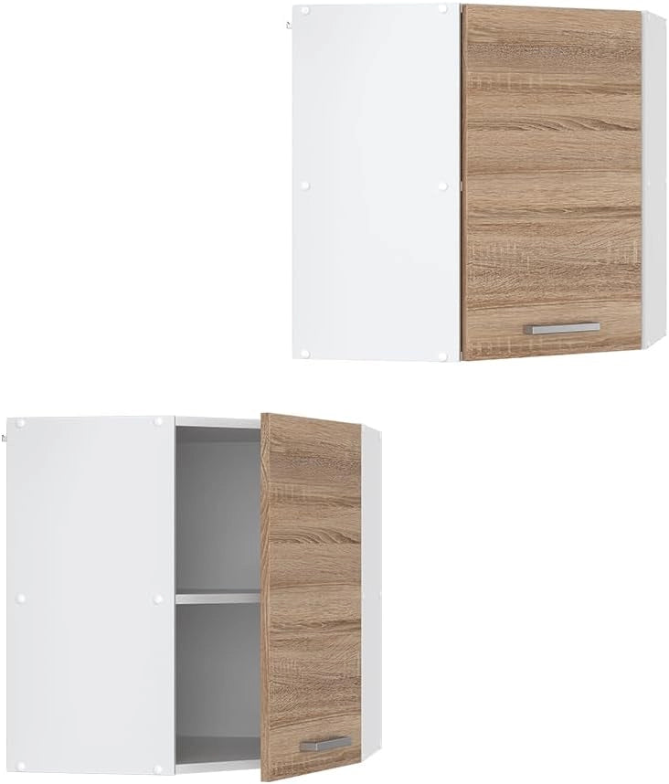 Mobile angolare da cucina R-Line, Sonoma, 57 cm, per la libera combinazione all'interno di sistemi cucina modulari