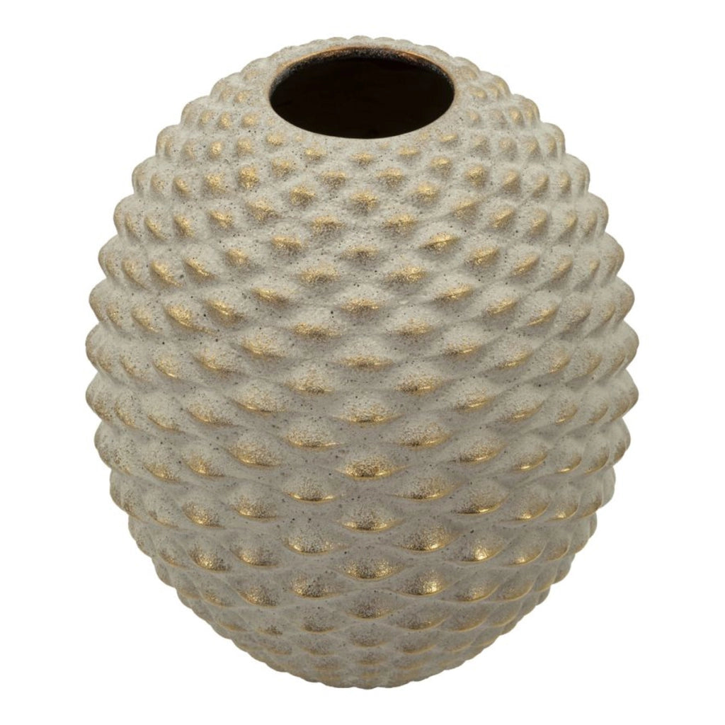 Vaso Decorativo VKH1021, Grigio, Ceramica, 29,5x29,5x36 cm