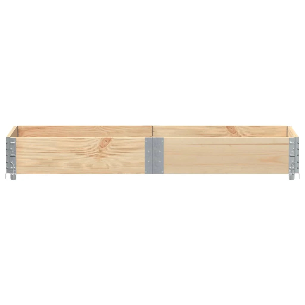 Vassoio per fioriera aiuola rialzata piante fiori terrazza giardino 150 x 50 cm legno massello di pino marrone 02_0037432