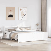 vidaXL Giroletto con Testiera senza Materasso Bianco 180x200 cm