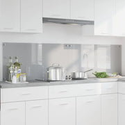Rivestimento da Cucina 2 pz-Set di 2 Paraschizzi per Cucina Grigio chiaro 100 x 50 cm