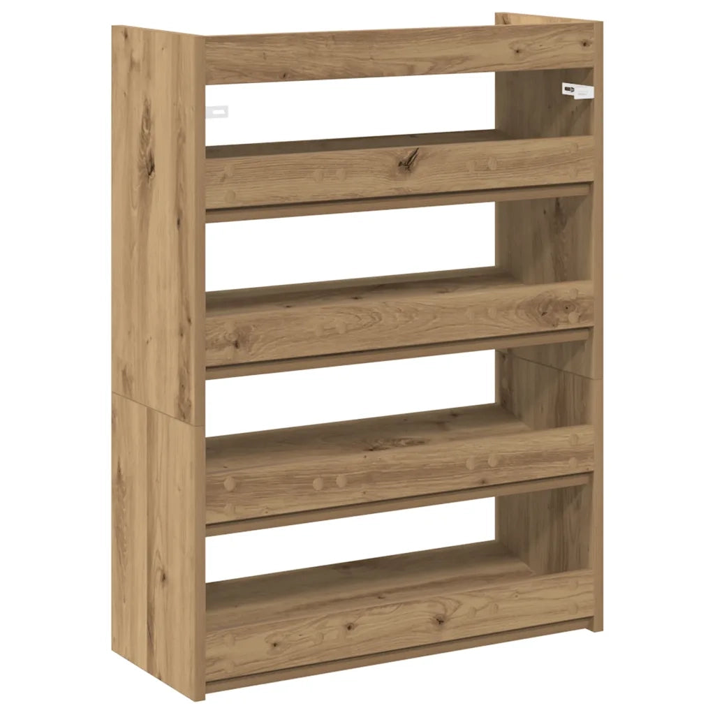 Scarpiera Rovere Artigianale 60x25x81 cm in Legno Multistrato