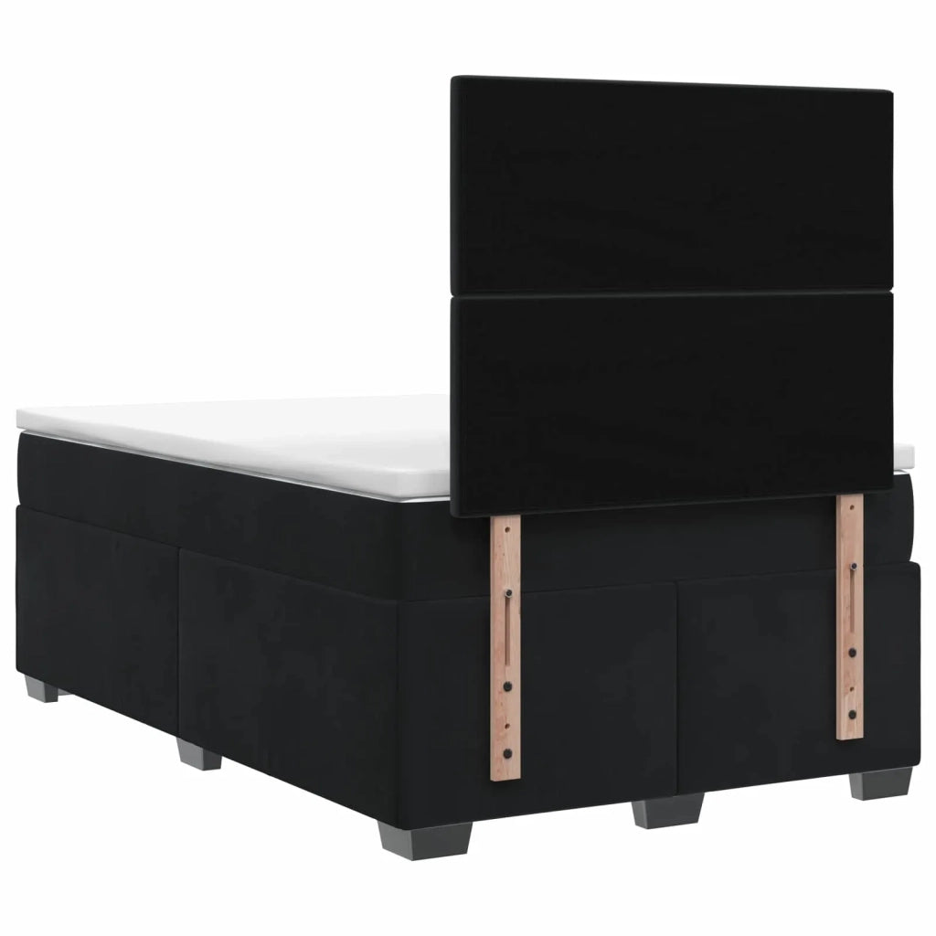 Letto box spring con materasso Nero 120 x 190 cm Velluto 3453610