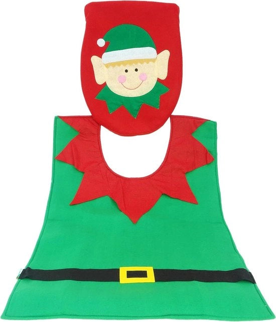 Sedia di Toilette e Tappeto del Pavimento - Decorazione di Natale Novità - Decorazione Bagno