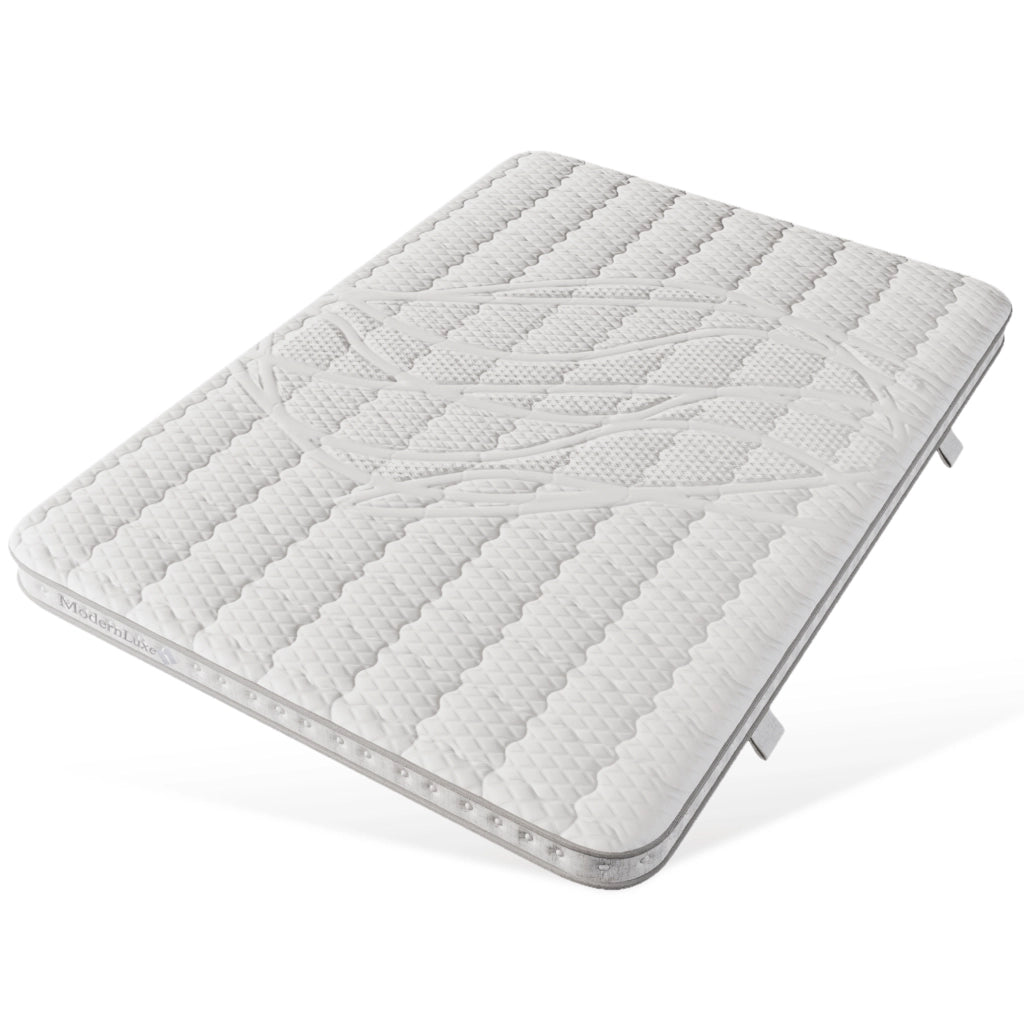 Materasso ibrido 140x200 cm H3 con 7 zone a molle insacchettate e schiuma fredda; bianco