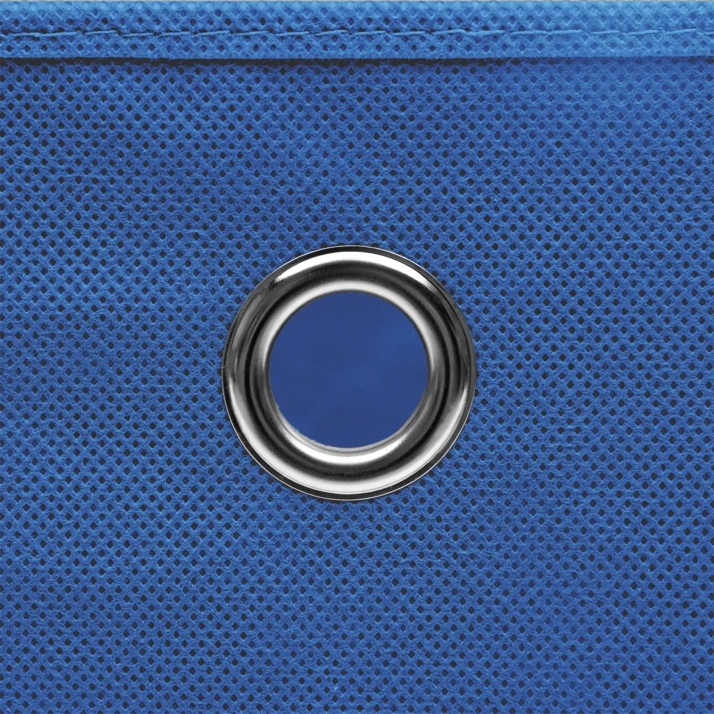 Scatole Portaoggetti con Coperchi 10pz Blu 32x32x32 cm Tessuto 288339