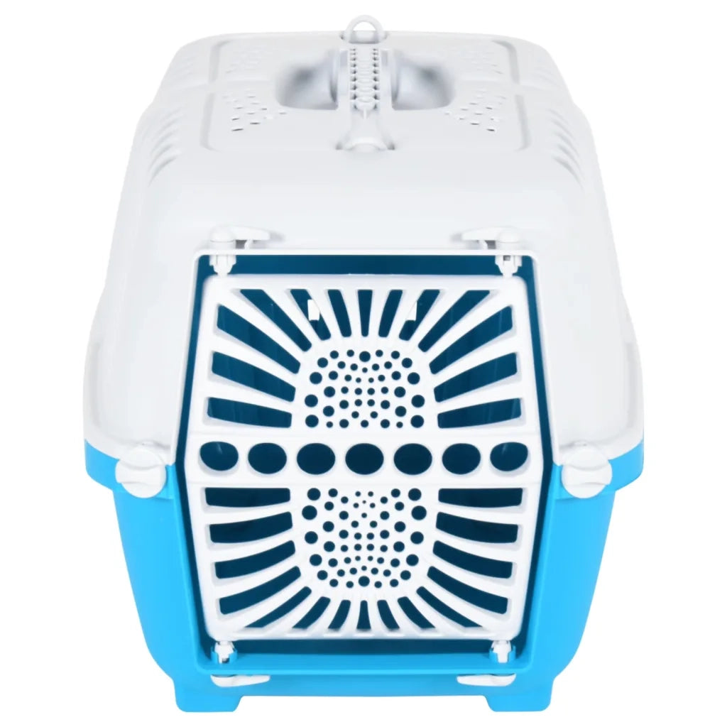 Trasportino per Animali Bianco e Blu 48x31,5x33cm Polipropilenecod mxl 97144