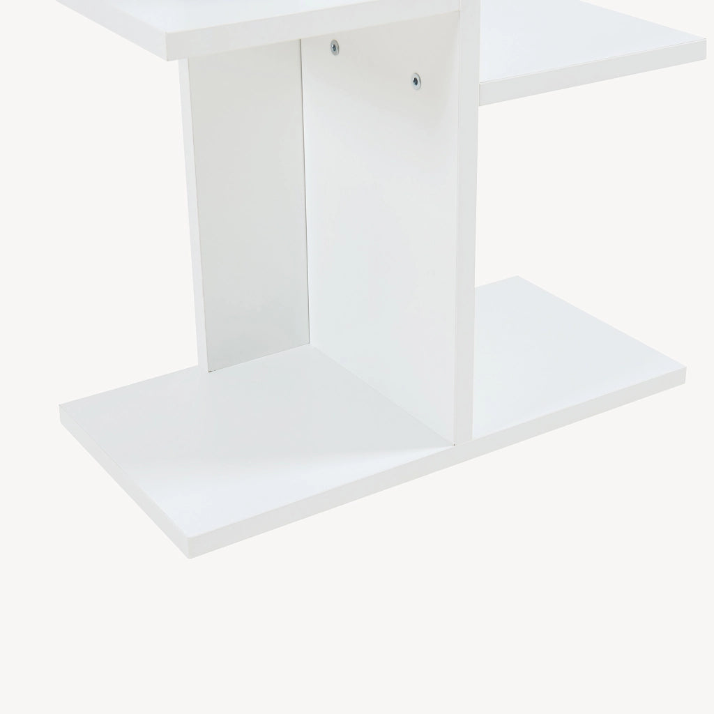 Scaffale da Terra Rødekro Libreria Mobile Espositore a 9 Piani da Appoggio 122x40x20 cm Bianco [en.casa]