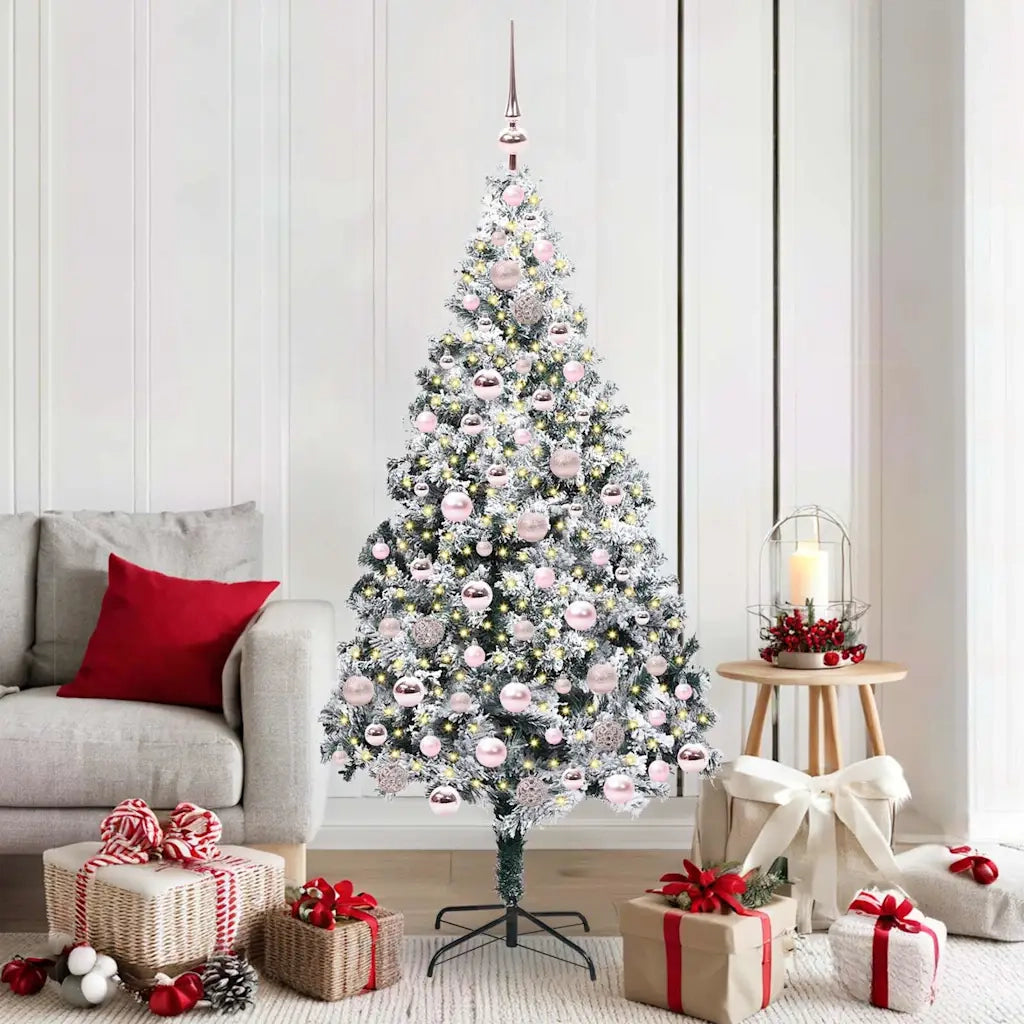 Albero di Natale artificiale con 300 LED Bianco 180 cm 3396964