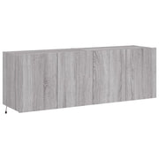 Mobile TV multimediale da parete mensola TV credenza mobile TV sala da pranzo soggiorno camera da letto e luci LED 2 pezzi Sonoma 60 x 35 x 41 cm grigio 02_0029154