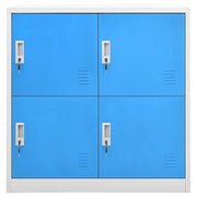 Armadietto con Chiave Grigio Chiaro e Blu 90x45x92,5 cm Acciaio 336433