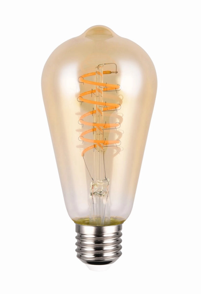 Lampadina LED E27 ambra ovale 7W 1800K Trio