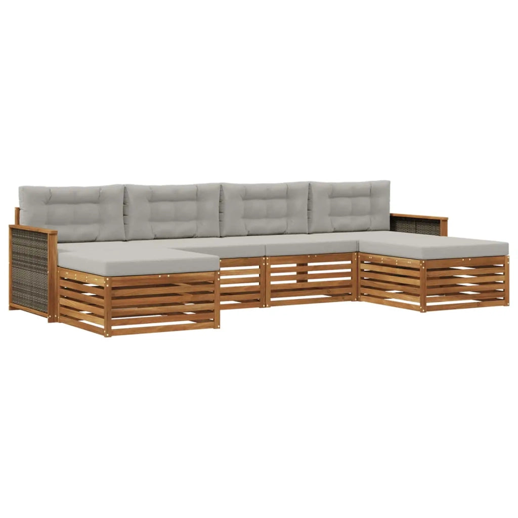 Set di divani da esterno 6 pz Legno di Acacia Massello 3383679