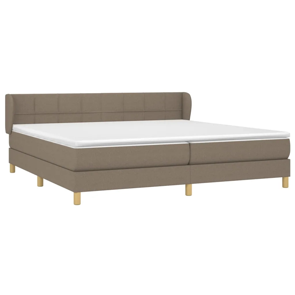 Giroletto a Molle con Materasso Tortora 200x200 cm in Tessuto 3126833