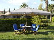 Ombrellone da Giardino 3x4 m Palo Ø48 mm in Legno Impermeabile Ecrù